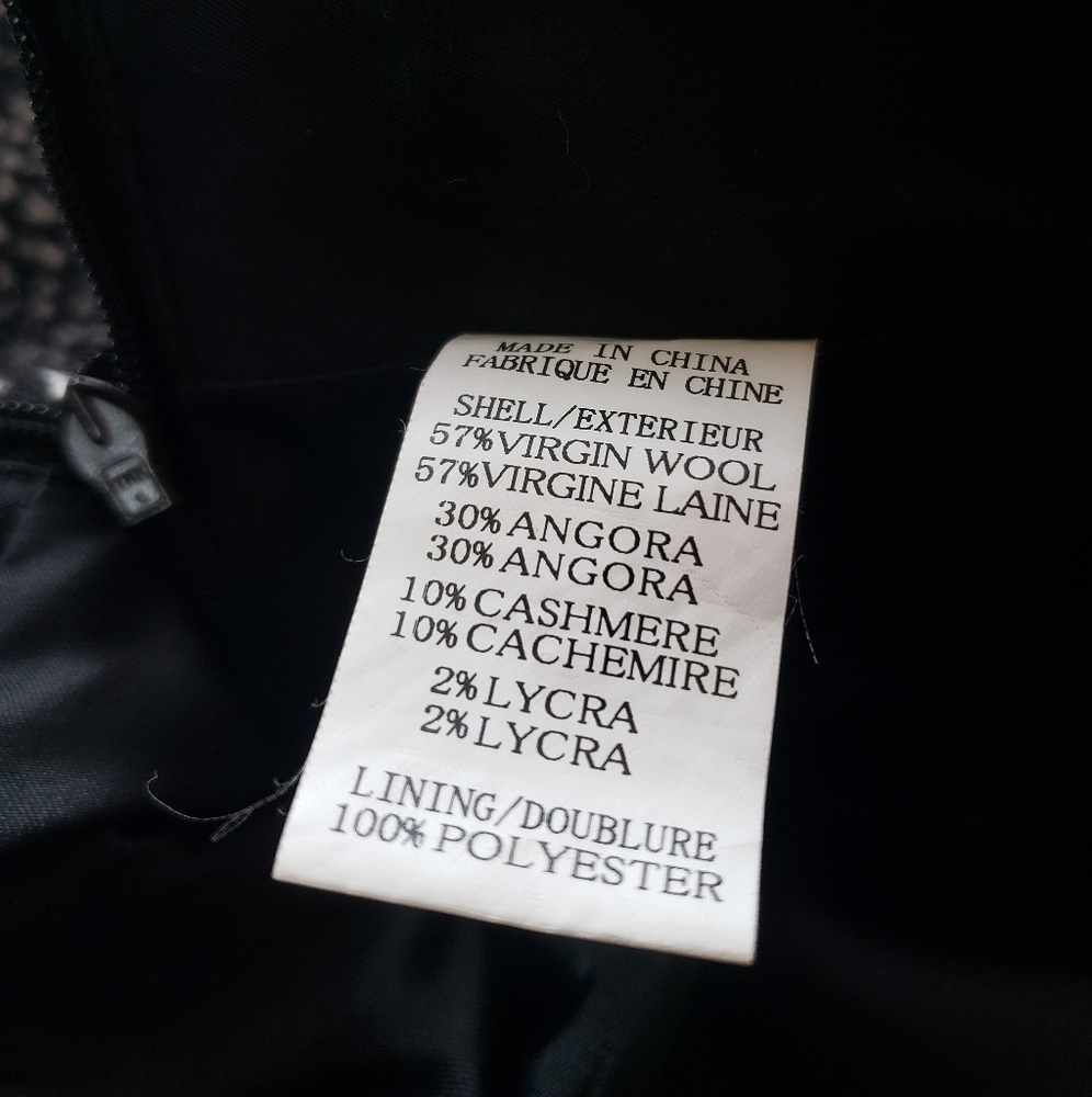 Theory Cashmere Angora virgin wool Plaid Skirt - Picture 6 of 9